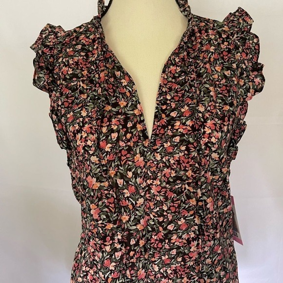 NWT BB Dakota by Steve Madden  Floral ruffle sleeveless blouse sz S 3554 - Picture 12 of 16